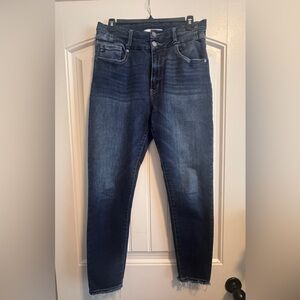 KanCan Men's Slim Straight Jeans in Dark Blue Wash